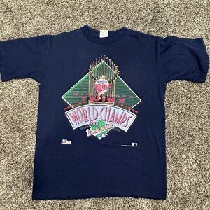 Unisex Navy MN Twins 1991 World Champs Graphic Tee